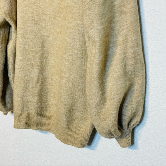 Asos Design Maternity Collar V-Neck Puff Sleeves Sweater - Picture 9 of 12